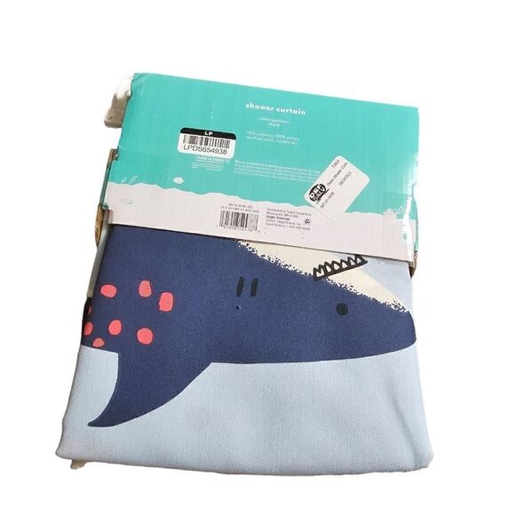 Pillowfort Shower Curtain SHARKS - 72" x 72" - Picture 2 of 3